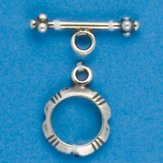 Sterling - 12mm Toggle Clasp 12mm Antique