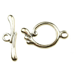 Sterling - Toggle Clasp Paisley 28.7x16.5mm Ring, 29mm Bar