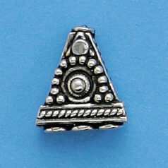 Bali Sterling Silver- 16x14mm Connector 3 Hole End