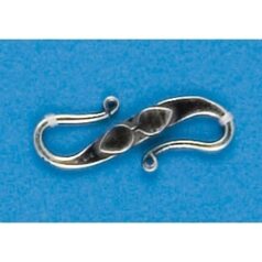 Sterling - 22mm "S" Hook Clasp Antique