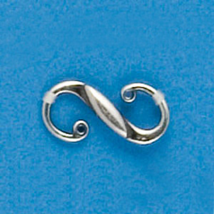 Sterling - 15mm "S" Hook Clasp Antique