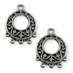 Sterling - Chandelier Earpart Round w/5 Loops