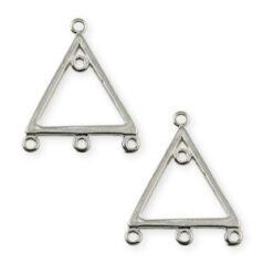 Sterling - Chandelier Earpart Triangle w/1 & 3 Loops