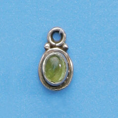 Pendant, Sterling Silver w/Gemstone - 14x9mm Oval Cab, PERIDOT