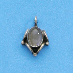 Pendant, Sterling Silver w/Gemstone - 20x12mm Oval Cab, Labradorite