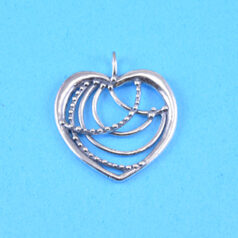 Sterling - Pendant Wire Heart 25.7x23mm