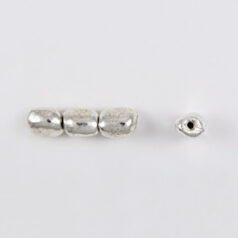 Sterling Plated - 14x12x10mm Flat Oval Nugget