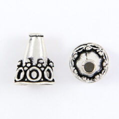 Sterling Plated - 17x13mm Cone Cap