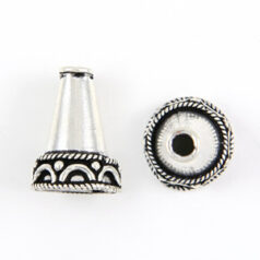 Sterling Plated - 18x13mm Cone Cap