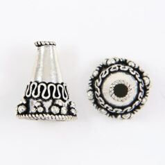 Sterling Plated - 19x15mm Cone Cap