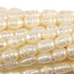 Bead, Pearl Cultured Freshwater, Cream 4-5mm Rice Shape B Grade