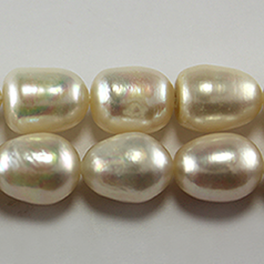 Bead, Pearl Cultured Freshwater, Cream, 9-10mm Rice Shape B Grade
