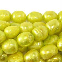 Bead, Pearl Cultured Fresh water, Lime, 10x12mm Rice Shape B Grade