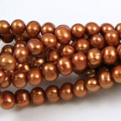 Bead, Pearl Cultured Freshwater, Copper, 5-6mm Potato Shape 