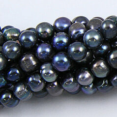 Bead, Pearl Cultured Freshwater, Peacock 6-7mm Potato Shape