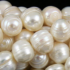 Bead, Pearl Cultured Freshwater, White, 11-12mm Potato Shape