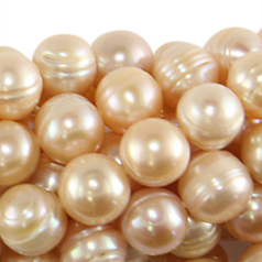 Bead, Pearl Cultured Freshwater, Pink, 11-12mm Potato Shape