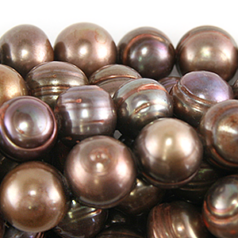 Bead, Pearl Cultured Freshwater, Bronze, 11-12mm Potato Shape