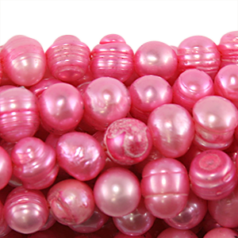 Bead, Pearl Cultured Freshwater, Pink, 6-7mm Potato Shape