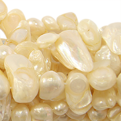 Bead, Pearl Cultured Fresh water, Cream, 8-14mm Keish Baroque Style A Grade