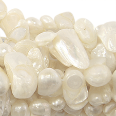 Pearls, Keshi Style Baroque 8-14mm - White