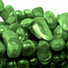 Pearls, Keshi Style Baroque 8-14mm - Chartreuse