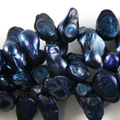 Pearls, Keshi Style Baroque 8-14mm - Peacock