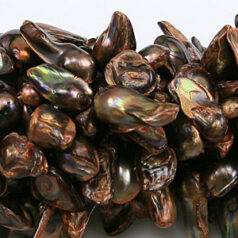 Bead, Pearl Cultured Fresh water, Bronze 8-14mm Keshi Baroque Style
