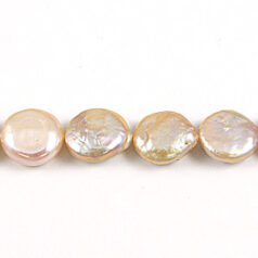 Bead, Pearl Cultured Fresh water, Mauve, 12mm Flat Round C Grade