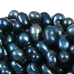 Bead, Pearl Cultured Freshwater, Dark Green 2.5-4mm Rice Shape Top Drilled