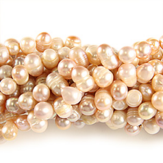 Bead, Pearl Cultured Fresh water, Mauve, 4mm Rice Shape Top Drilled