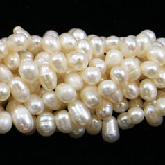 Bead, Pearl Cultured Freshwater, Cream, 4mm Rice Shape Top Drilled