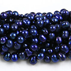 Bead, Pearl Cultured Fresh water, Purple, 4mm Rice Shape Top Drilled