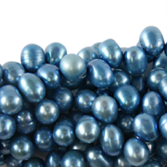 Bead, Pearl Cultured Freshwater, Aqua, 6-7mm Rice Shape Top Drilled