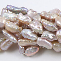 Pearls, Biwa Sticks Length Drill 12x5mm - Mauve