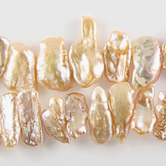 Bead, Pearl Cultured Freshwater, Mauve,7x19mm Biwa Stick Center Drilled