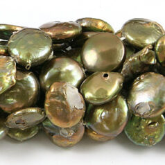 Bead, Pearl Cultured Freshwater, Bronze, 10-12mm Flat Round