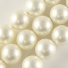 Bead, Shell Pearl, Light Cream, 12mm Round