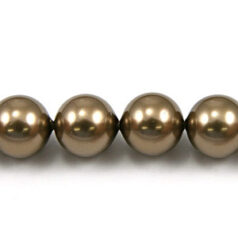 Bead, Shell Pearl, Bronze, 12mm Round