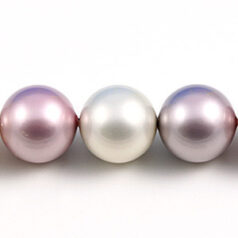 Shell Pearl 14mm Round - Soft Finish: Cream, Pink, Mauve, Grey, Purple