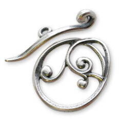 Toggle Clasp, JBB Pewter 18.7x15.7mm - Antique Silver Finish