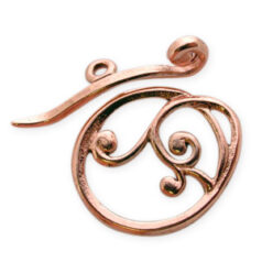 Toggle Clasp, JBB Pewter 18.7x15.7mm - Antique Copper Finish