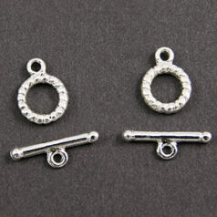 Toggle Clasp 10mm Rope - Bright Silver