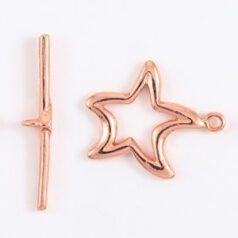 Toggle Clasp, JBB Pewter 23mm Star - Copper Plated