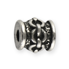 Bead, Pewter 7x6.3mm - Antique Silver