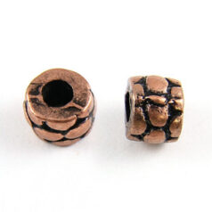 Bead, Pewter  6x5mm - Antique Copper