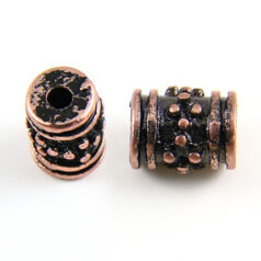 Bead, Pewter 5x6.5mm - Antique Copper