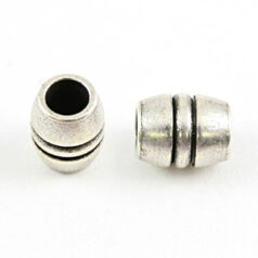 Bead, Pewter 5x6mm - Antique Silver