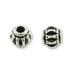 Bead, Pewter5x5mm - Antique Silver