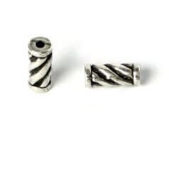 Bead, Pewter 9x4mm - Antique Silver
